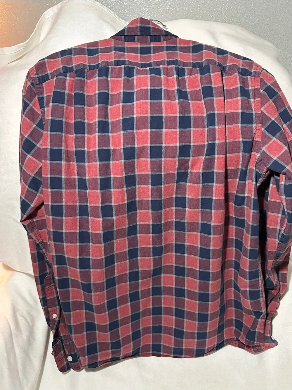 J. Crew Red & Navy Plaid Button-Down Shirt